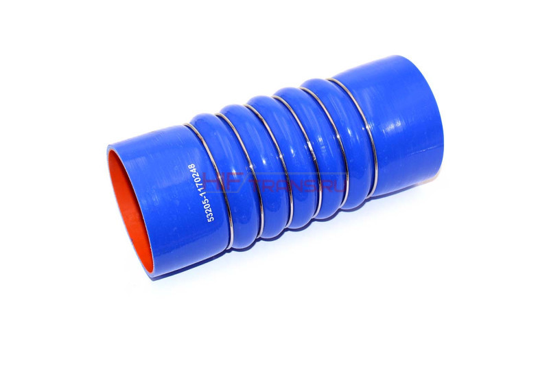 Патрубок силиконовый для КАМАЗ гофра к теплообменнику d-100 L-250