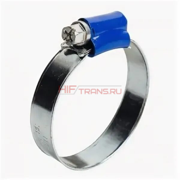 Хомут червячный 44-56/11,7W1мм W1, Син/замок