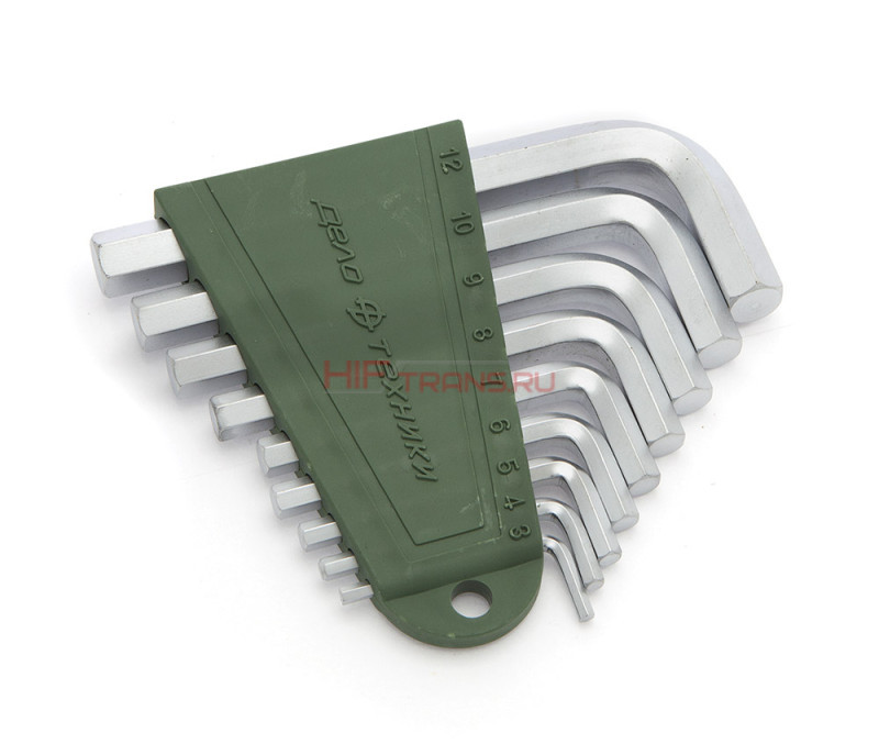 Набор ключей шестигранных корот. 9 предм.(№3,4,5,6,7,8,9,10,12) 561093 корот.