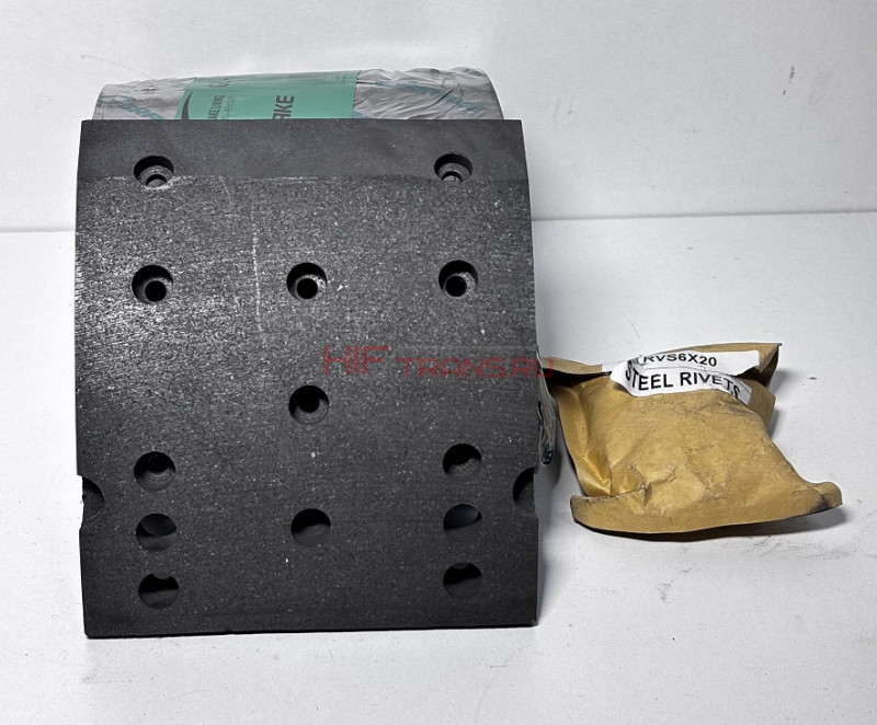 Накладка тормозная (на ось) HINO 500 ЕВРО 3/4 задняя (к-т 8ш) (диск 19,5) 1611L37 GL8501 G-BRAKE